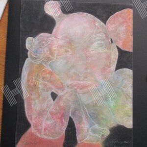 'Identity' Pastel Painting on Paper, Framed, Conceptual, Contemplative, 9"x 12"